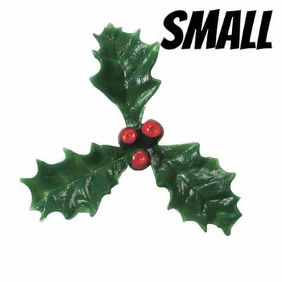 Small Plastic Holly with Red Berry