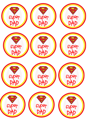 Super Dad Cupcake Toppers
