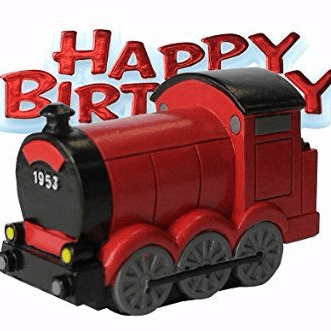 TRAIN RESIN TOPPER & HAPPY BIRTHDAY MOTTO