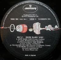 10CC How Dare You! Vinyl Record LP Mercury 1978