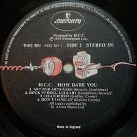 10CC How Dare You! Vinyl Record LP Mercury 1978