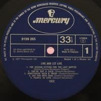 10CC Live And Let Live Vinyl Record LP Mercury 1977