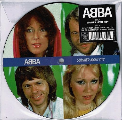 ABBA Summer Night City Vinyl Record 7 Inch Picture Disc Polar 2019 Anniversary Limited Edition 45rpm