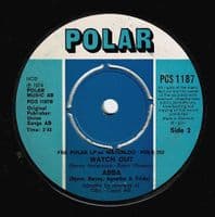ABBA Waterloo Vinyl Record 7 Inch Danish Polar 1974 Rare 4-Prong Blue Label 45 Single Eurovision Pop