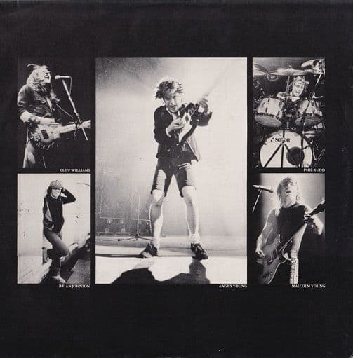 AC/DC Back In Black Vinyl Record LP Atlantic 1980