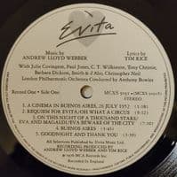 ANDREW LLOYD WEBBER AND TIM RICE Evita Vinyl Record LP MCA 1976