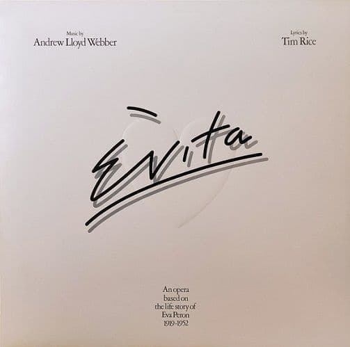 ANDREW LLOYD WEBBER AND TIM RICE Evita Vinyl Record LP MCA 1976