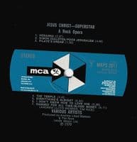 ANDREW LLOYD WEBBER AND TIM RICE Jesus Christ Superstar Vinyl Record LP MCA 1970