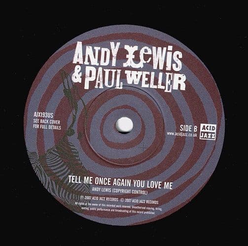 ANDY LEWIS & PAUL WELLER Are You Trying To Be Lonely Vinyl Record
