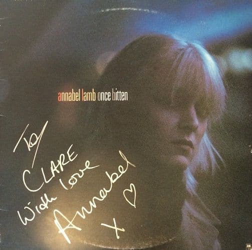 ANNABEL LAMB Once Bitten Vinyl Record LP A&M 1983 Signed