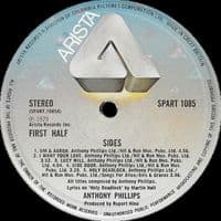 ANTHONY PHILLIPS Sides Vinyl Record LP Arista 1979