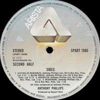ANTHONY PHILLIPS Sides Vinyl Record LP Arista 1979