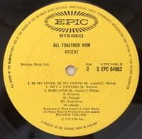 ARGENT All Together Now Vinyl Record LP Epic 1972