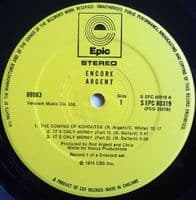 ARGENT Encore Vinyl Record LP Epic 1974