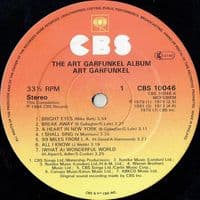 ART GARFUNKEL The Art Garfunkel Album Vinyl Record LP CBS 1984
