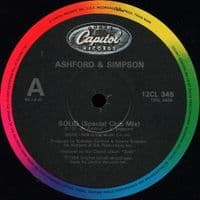 ASHFORD & SIMPSON Solid (Special Club Mix) Vinyl Record 12 Inch Capitol 1984 12CL 345 UK Single Soul