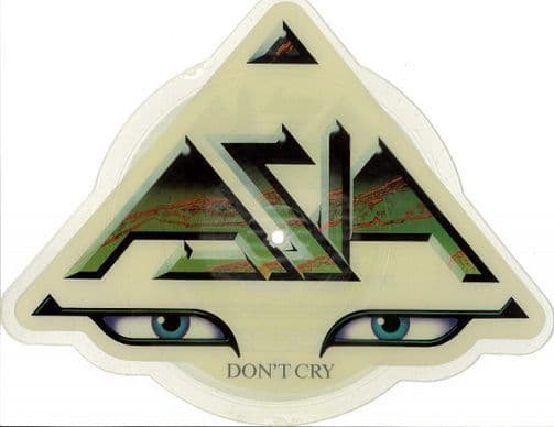 ASIA Don't Cry Vinyl Record 7 Inch Geffen 1983 Shaped Picture Disc