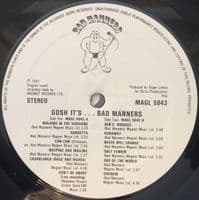 BAD MANNERS Gosh It's... Vinyl Record LP Magnet 1981