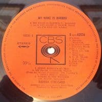 BARBRA STREISAND My Name Is Barbra Vinyl Record LP CBS 1965