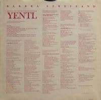 BARBRA STREISAND Yentl - Original Motion Picture Soundtrack Vinyl Record LP CBS 1983