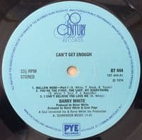 BARRY WHITE Can't Get Enough Vinyl Record LP 20th Century 1974
