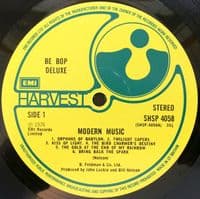 BE BOP DELUXE Modern Music Vinyl Record LP Harvest 1976 Factory Sample