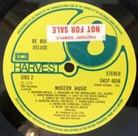 BE BOP DELUXE Modern Music Vinyl Record LP Harvest 1976 Factory Sample