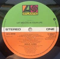 BEN E. KING Let Me Live In Your Life Vinyl Record LP Atlantic 1978