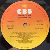 BILL WITHERS Menagerie Vinyl Record LP CBS 1977