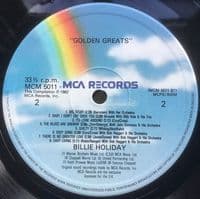BILLIE HOLIDAY Golden Greats Vinyl Record LP MCA 1985