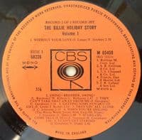 BILLIE HOLIDAY The Billie Holiday Story Volume I Vinyl Record LP CBS 1973