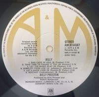 BILLY PRESTON Billy Preston Vinyl Record LP A&M 1976