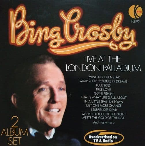 BING CROSBY Live At The London Palladium Vinyl Record LP K-Tel 1976