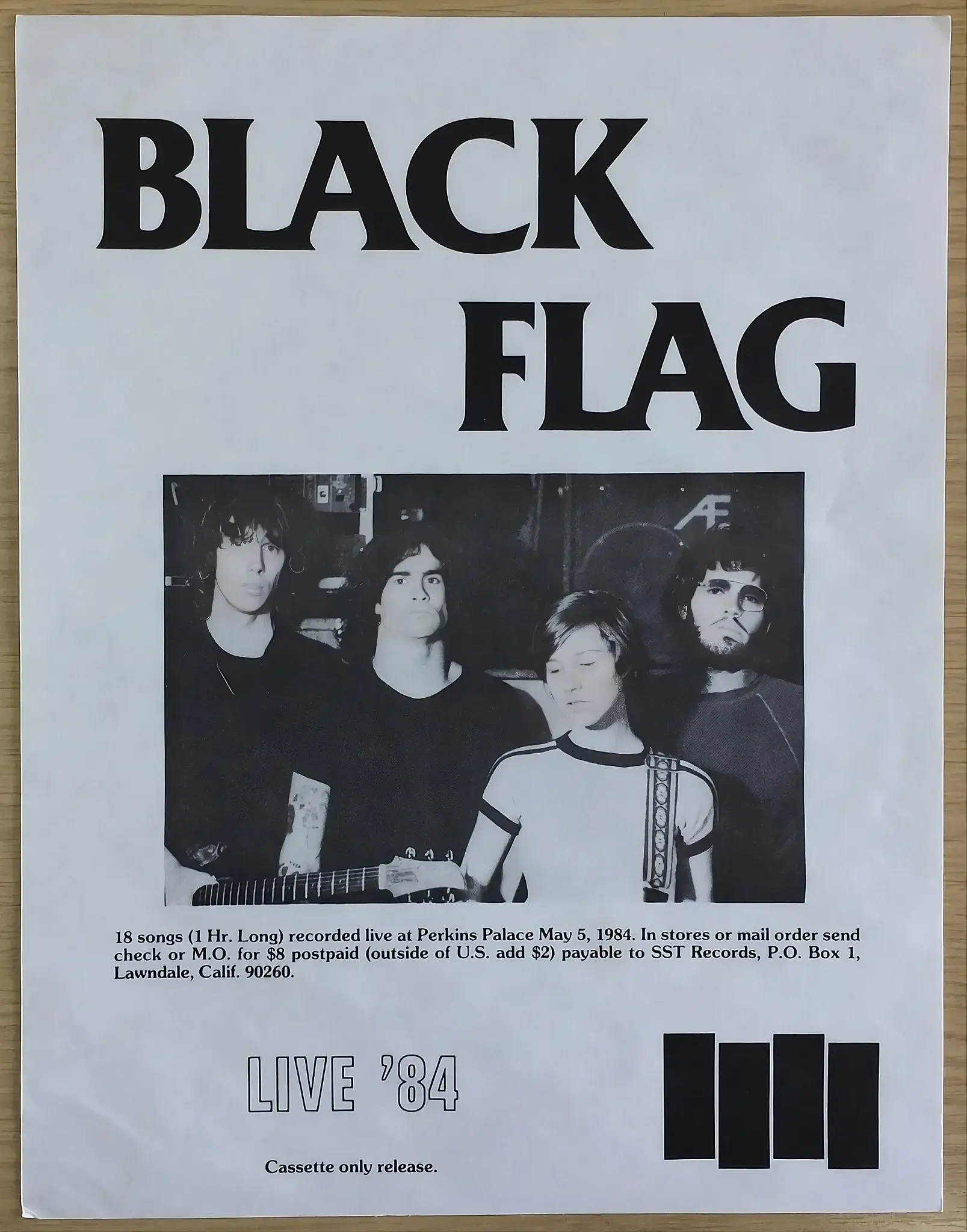 BLACK FLAG Slip It In Vinyl Record LP US SST 1984 1st Press 2