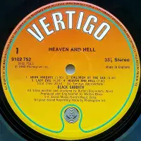 BLACK SABBATH Heaven And Hell Vinyl Record LP Vertigo 1980 Original UK Label Dot Variant