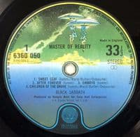 BLACK SABBATH Master Of Reality Vinyl Record LP Vertigo 1973