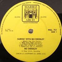 BO DIDDLEY Surfin' With Bo Diddley Vinyl Record LP Marble Arch 1967