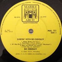 BO DIDDLEY Surfin' With Bo Diddley Vinyl Record LP Marble Arch 1967