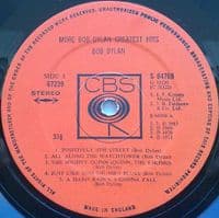 BOB DYLAN More Bob Dylan Greatest Hits Vinyl Record LP CBS 1971