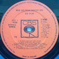 BOB DYLAN More Bob Dylan Greatest Hits Vinyl Record LP CBS 1971