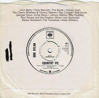 BOB DYLAN Tonight I'll Be Staying Here With You Vinyl Record 7 Inch CBS 1969 Promo