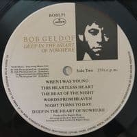 BOB GELDOF Deep In The Heart Of Nowhere Vinyl Record LP Mercury 1986