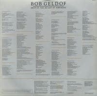 BOB GELDOF Deep In The Heart Of Nowhere Vinyl Record LP Mercury 1986