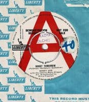 BOBBY VEE Bobby Tomorrow Vinyl Record 7 Inch Liberty 1963 LIB 55530 White/Red Demo Press Rare Promo
