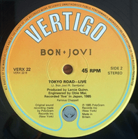 BON JOVI Hardest Part Is The Night Vinyl Record 12 Inch Vertigo 1985