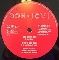 BON JOVI Living In Sin Vinyl Record 12 Inch Vertigo 1989