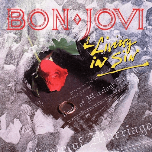 BON JOVI Living In Sin Vinyl Record 12 Inch Vertigo 1989