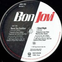 BON JOVI Never Say Goodbye Vinyl Record 12 Inch Vertigo 1987