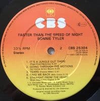 BONNIE TYLER Faster Than The Speed Of Night Vinyl Record LP CBS 1983