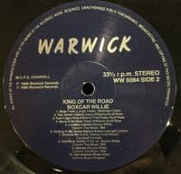 BOXCAR WILLIE King Of The Road Vinyl Record LP Warwick 1980